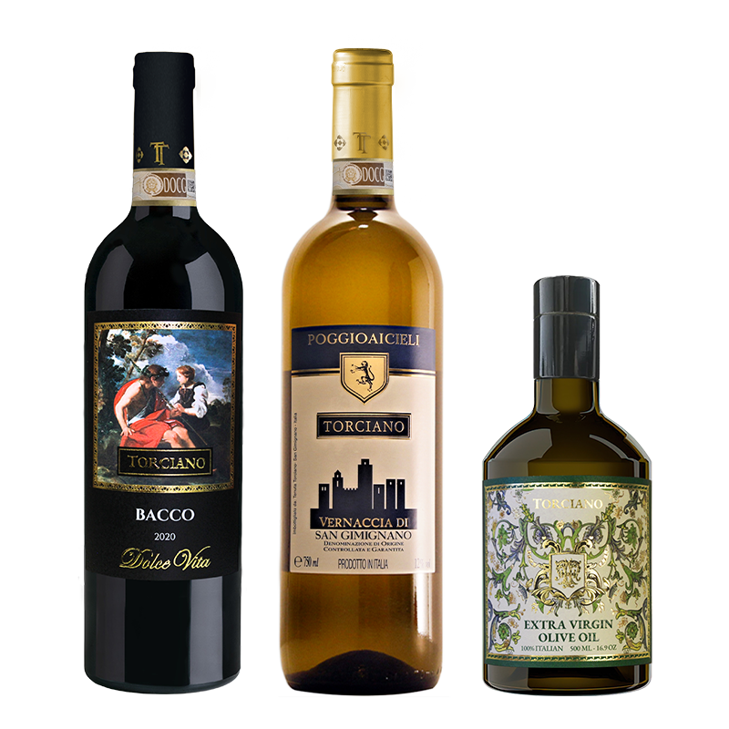Holiday Tris - Red Wine, White Wine, EVO Oil